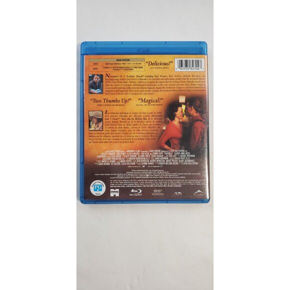 Chocolat Blu-ray DVD 2000 Juliette Binoche Johnny Depp - Picture 2 of 5